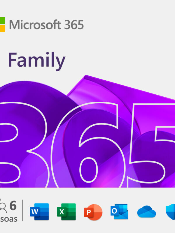 Microsoft Office 365 Family - Assinatura de 12 Meses para até 6 Usuários