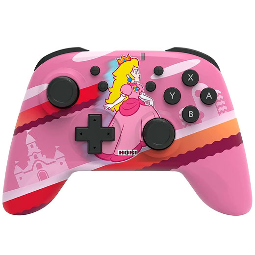 HORI Controle Sem Fio Horipad Edição Princesa Peach para Nintendo Switch 1 e 2