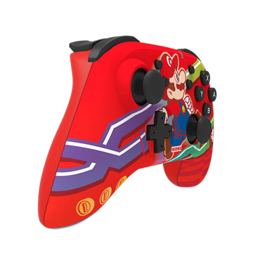 HORI Controle Sem Fio Horipad Edição Super Mario Bros para Nintendo Switch 1 e 2