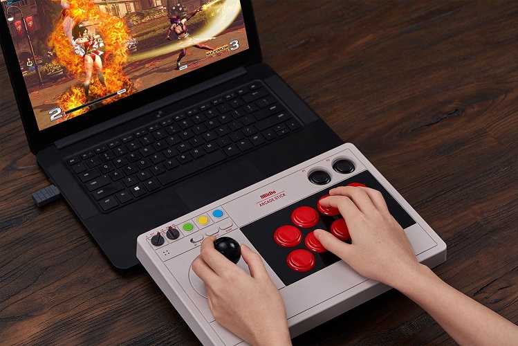 8BITDO Controle Bluetoth e Com Fio Arcade Stick Para Nintendo e PC