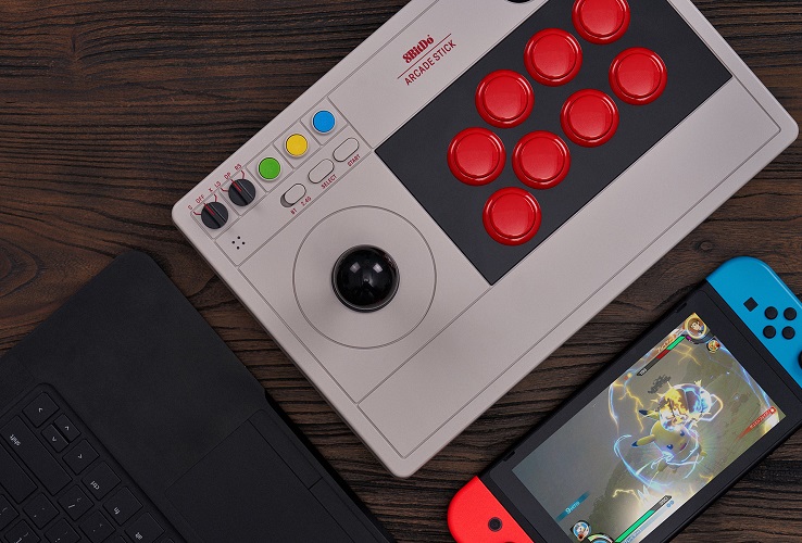 8BITDO Controle Bluetoth e Com Fio Arcade Stick Para Nintendo e PC