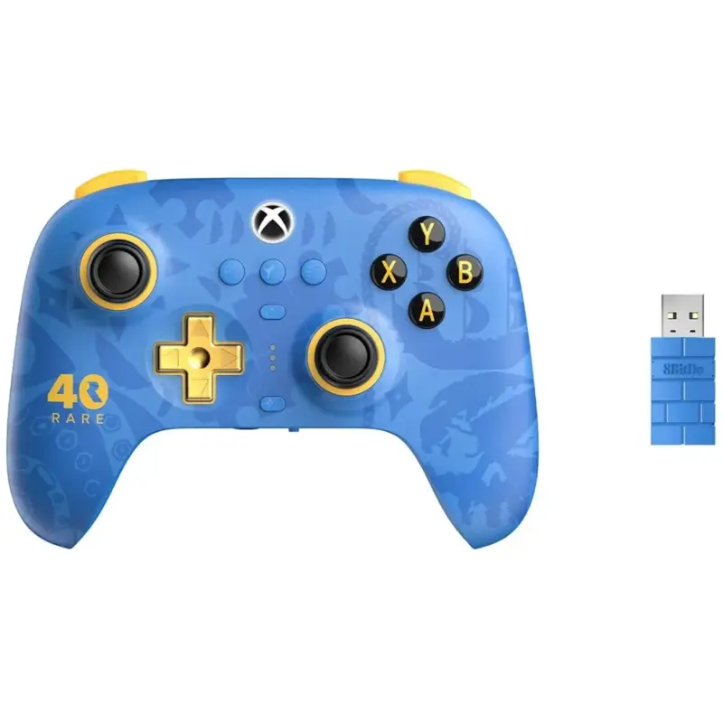 Controle 8bitdo Ultimate 3-modos Edição 40 anos Rare Para Xbox One Xbox Series Pc Android e iOS