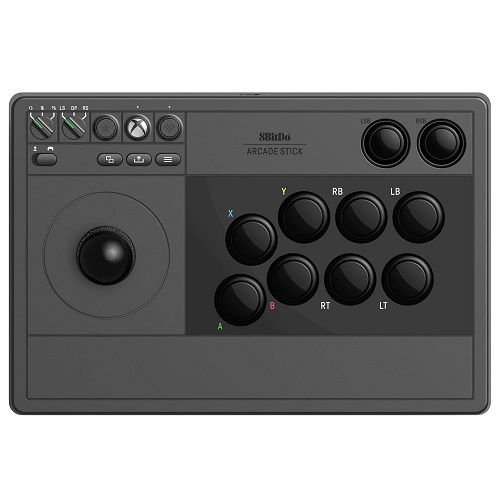 8BITDO Controle Bluetoth e Com Fio Arcade Stick Para Xbox e PC Preto