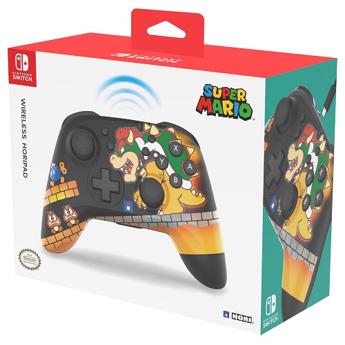 Controle Sem Fio Horipad Edição Bowser para Nintendo Switch 1 e 2