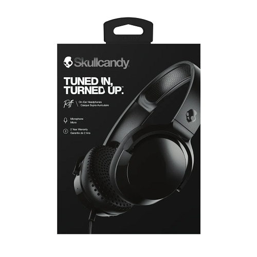 Fone de Ouvido com fio Skullcandy Riff Preto