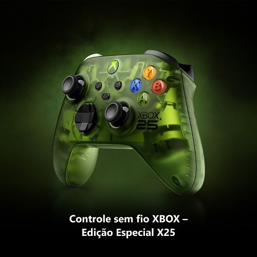 Controle sem Fio XBOX X25 Edição Especial Aniversario 25 anos